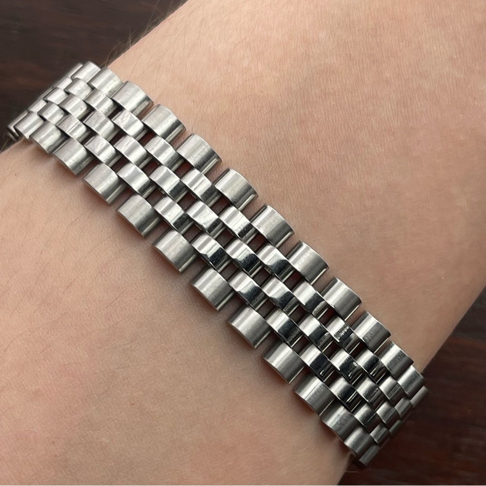Silver Stainless Steel Metal Chain Bracelet